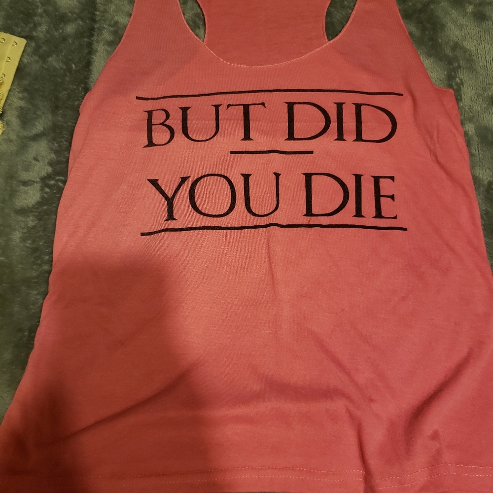 Pink women's tank top funny